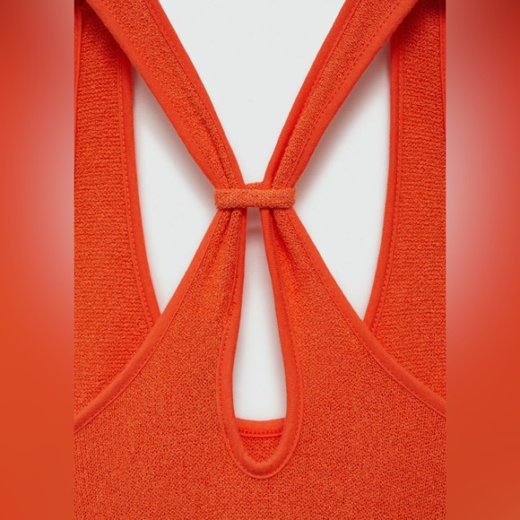 Mango orange cross back knitted dress NWT - Picture 5 of 5